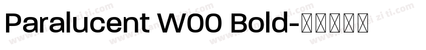 Paralucent W00 Bold字体转换